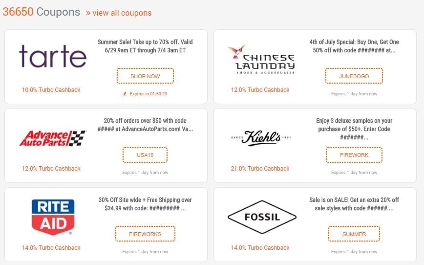 6 examples of online coupons