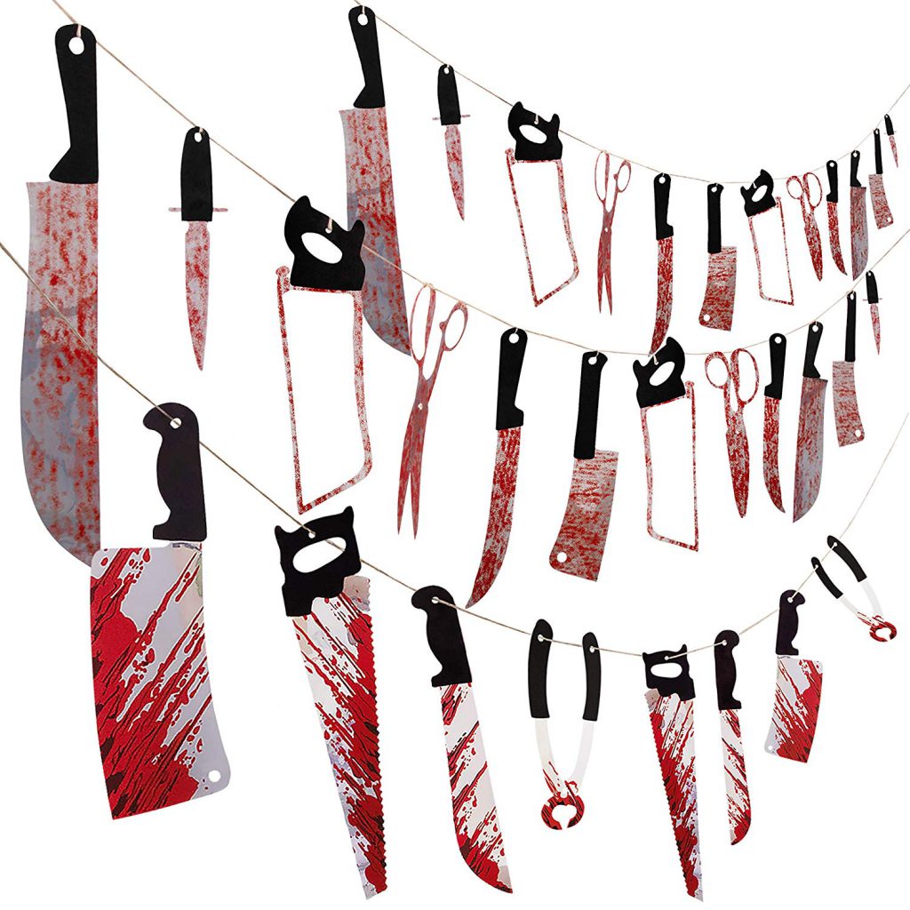 amazon halloween items bloody knives set