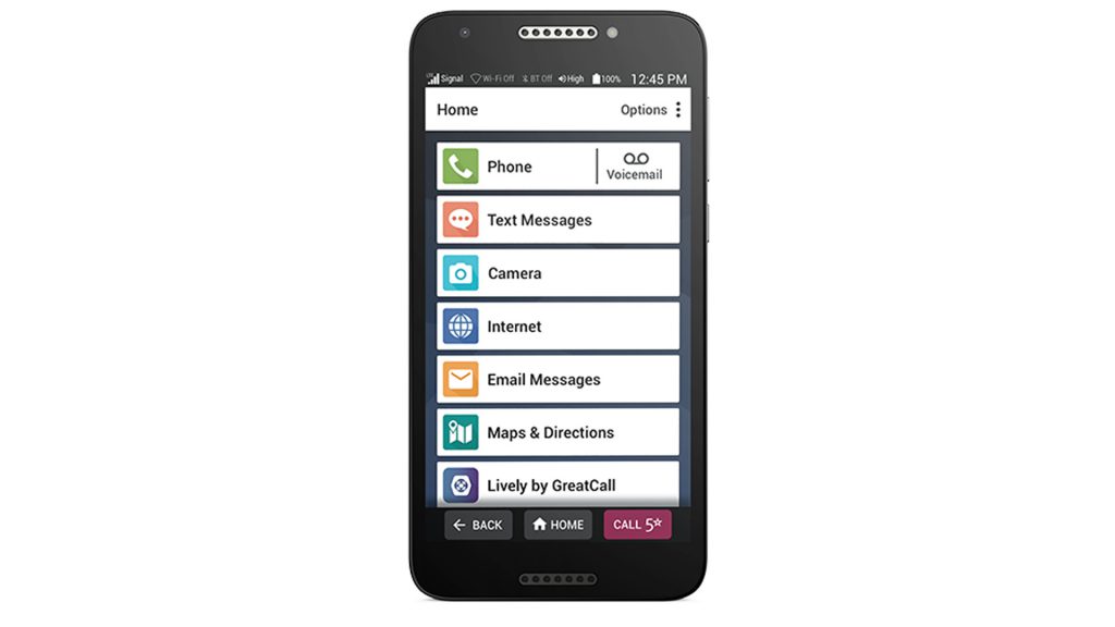 GreatCall Senior Cell Phone Jiiterbug Smart2 With UP TO 65% Cash Back