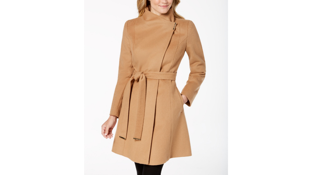 Macy's Sale: Michael Kors Asymmetrical Belted Coat 